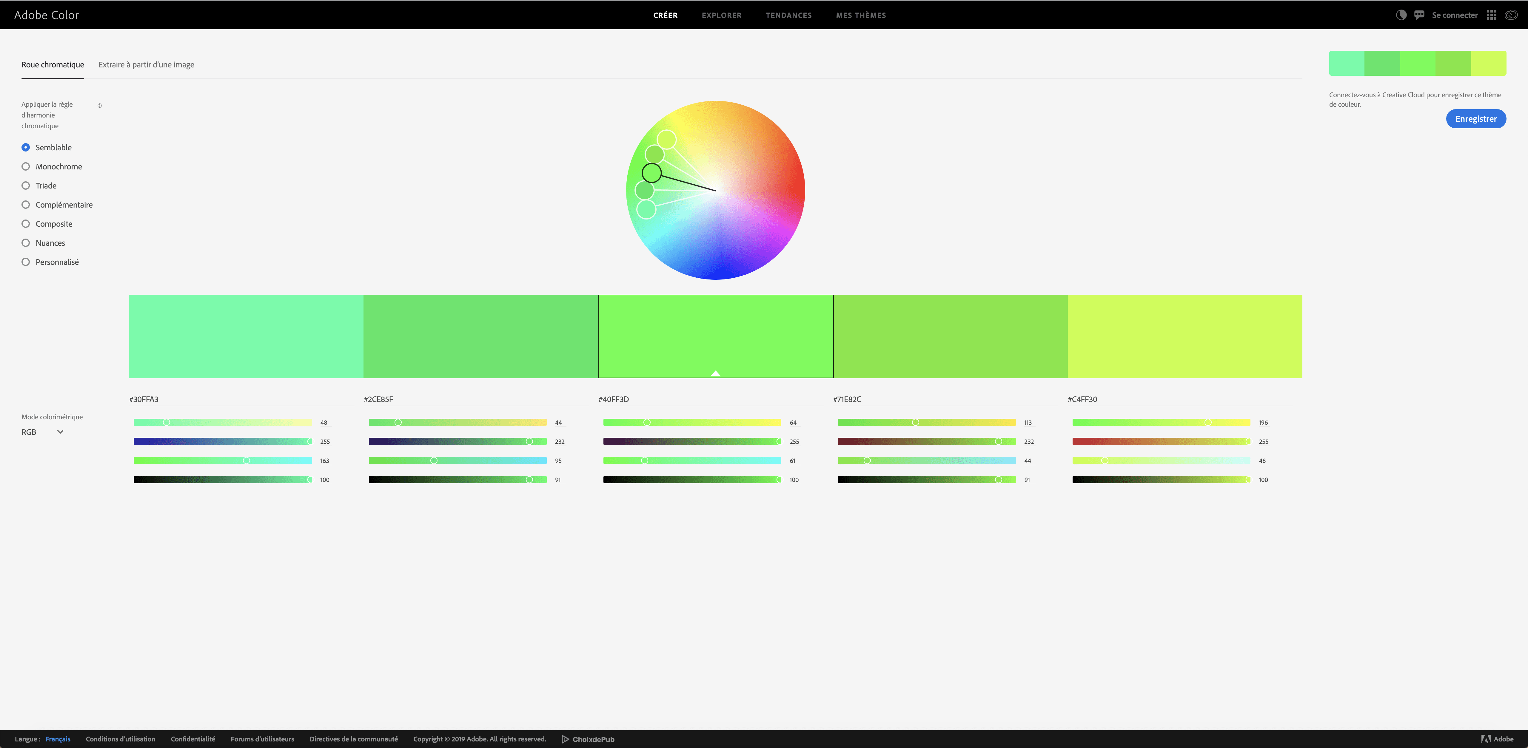Adobe Color Wheel outils chromatiques graphistes